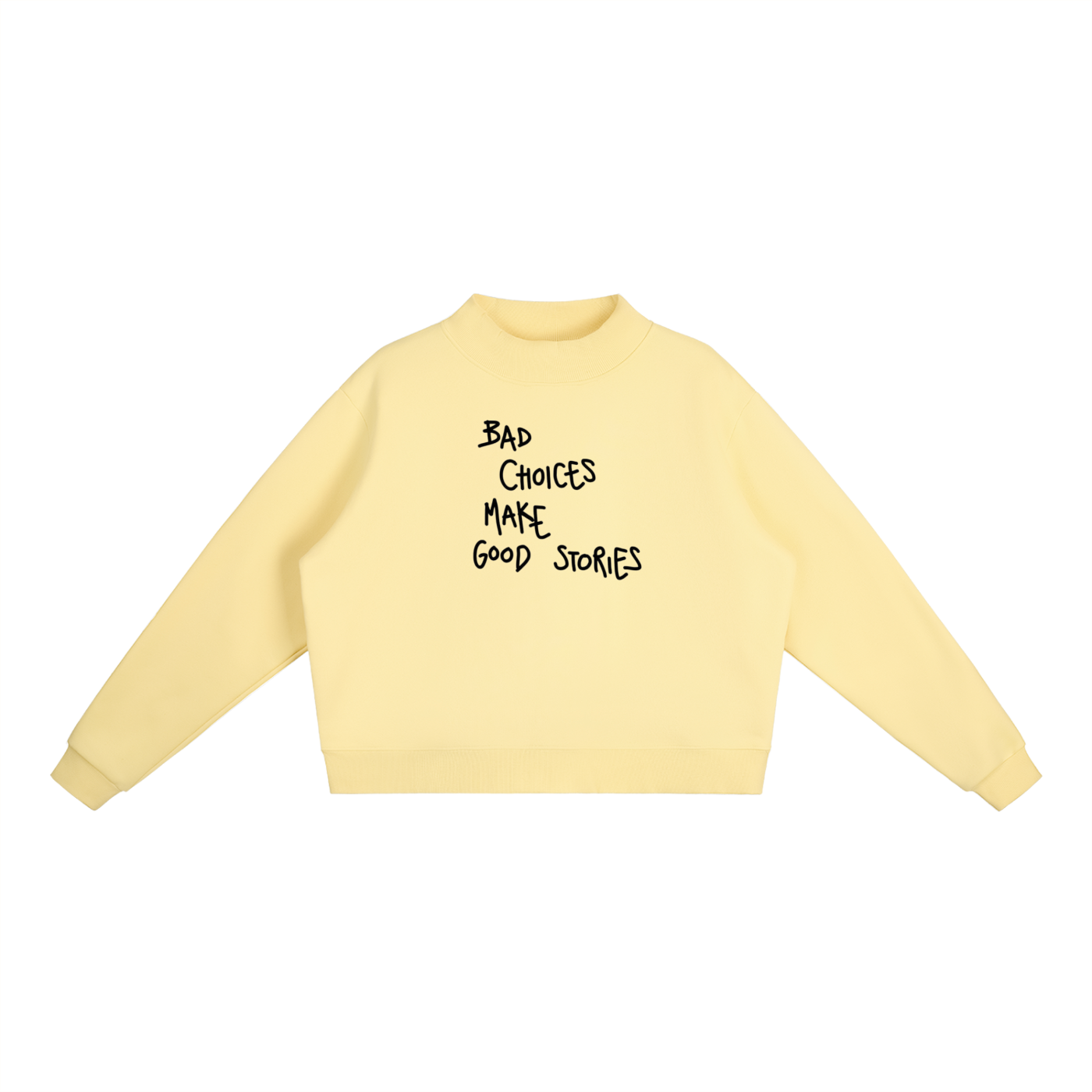 Essential Fleece Mock-Neck Crew Sweatshirt