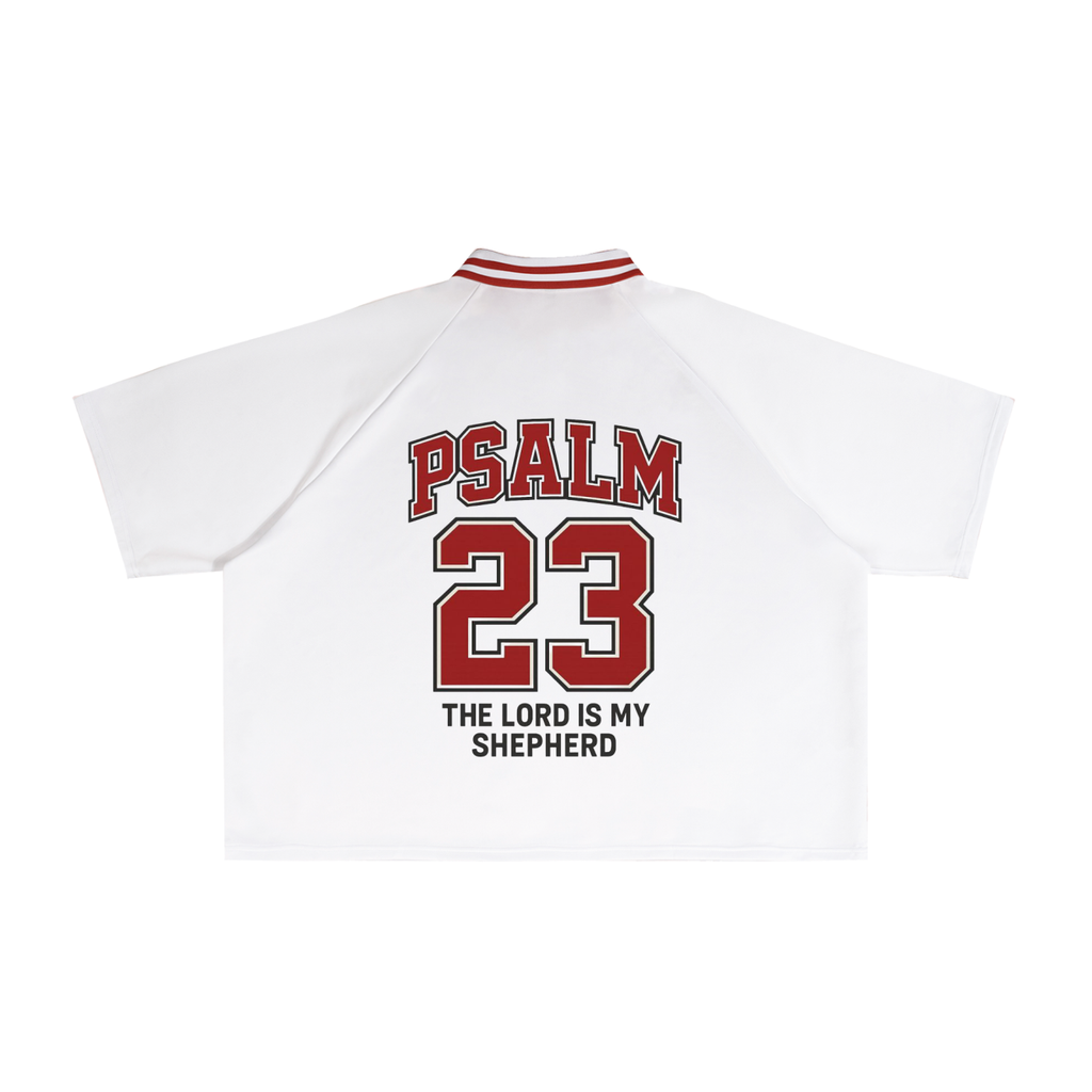 PSALMS 23 THE LORD IS MY SHEPHERD Collar Boxy T-Shirt