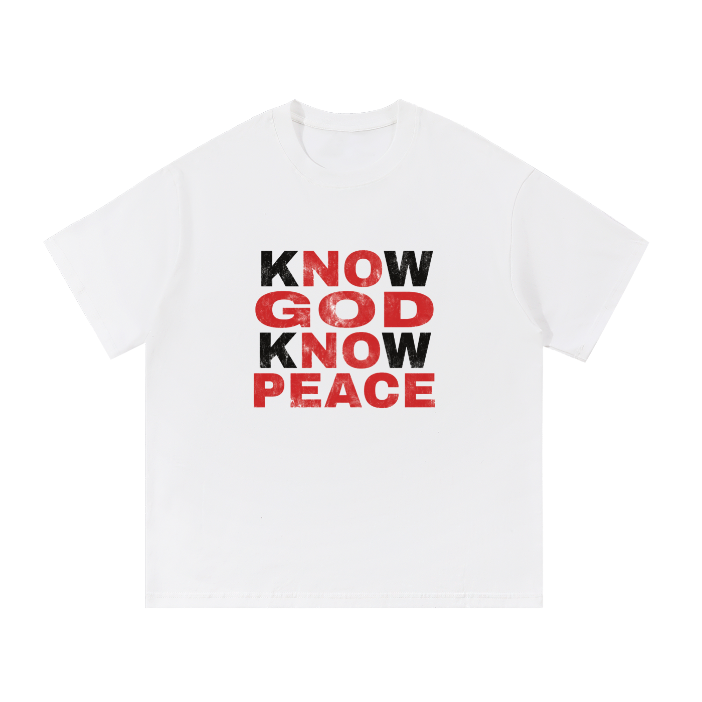 kNOw GOD kNOw PEACE ESSENTIAL COTTON T-SHIRT