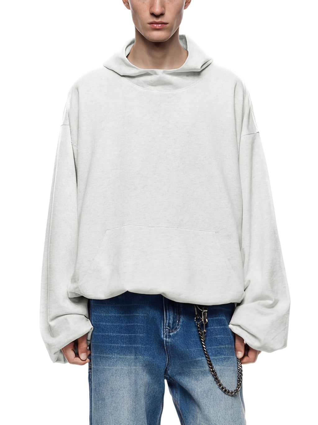 TRUST YOUR CRAZY IDEA Boxy/Baggy Gather-Hem Hoodie