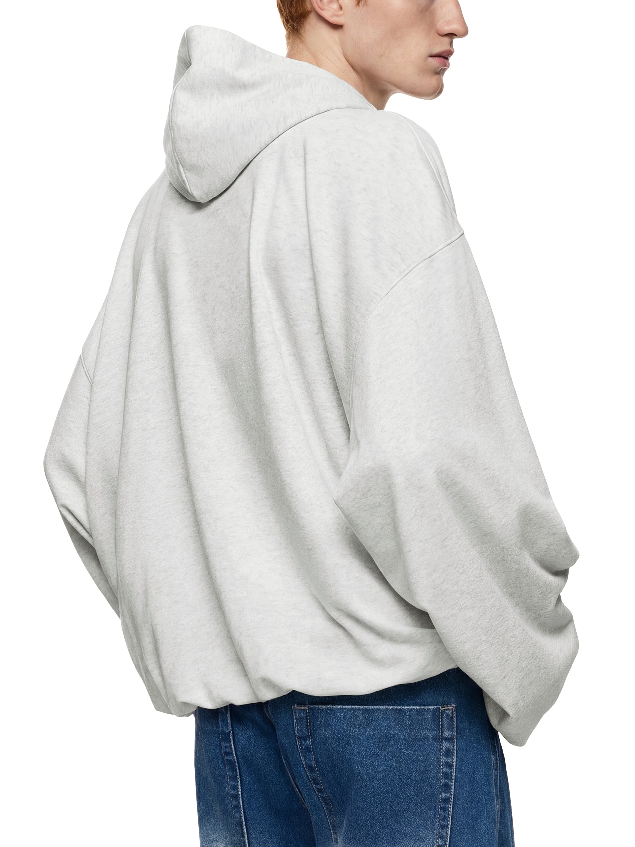 TRUST YOUR CRAZY IDEA Boxy/Baggy Gather-Hem Hoodie
