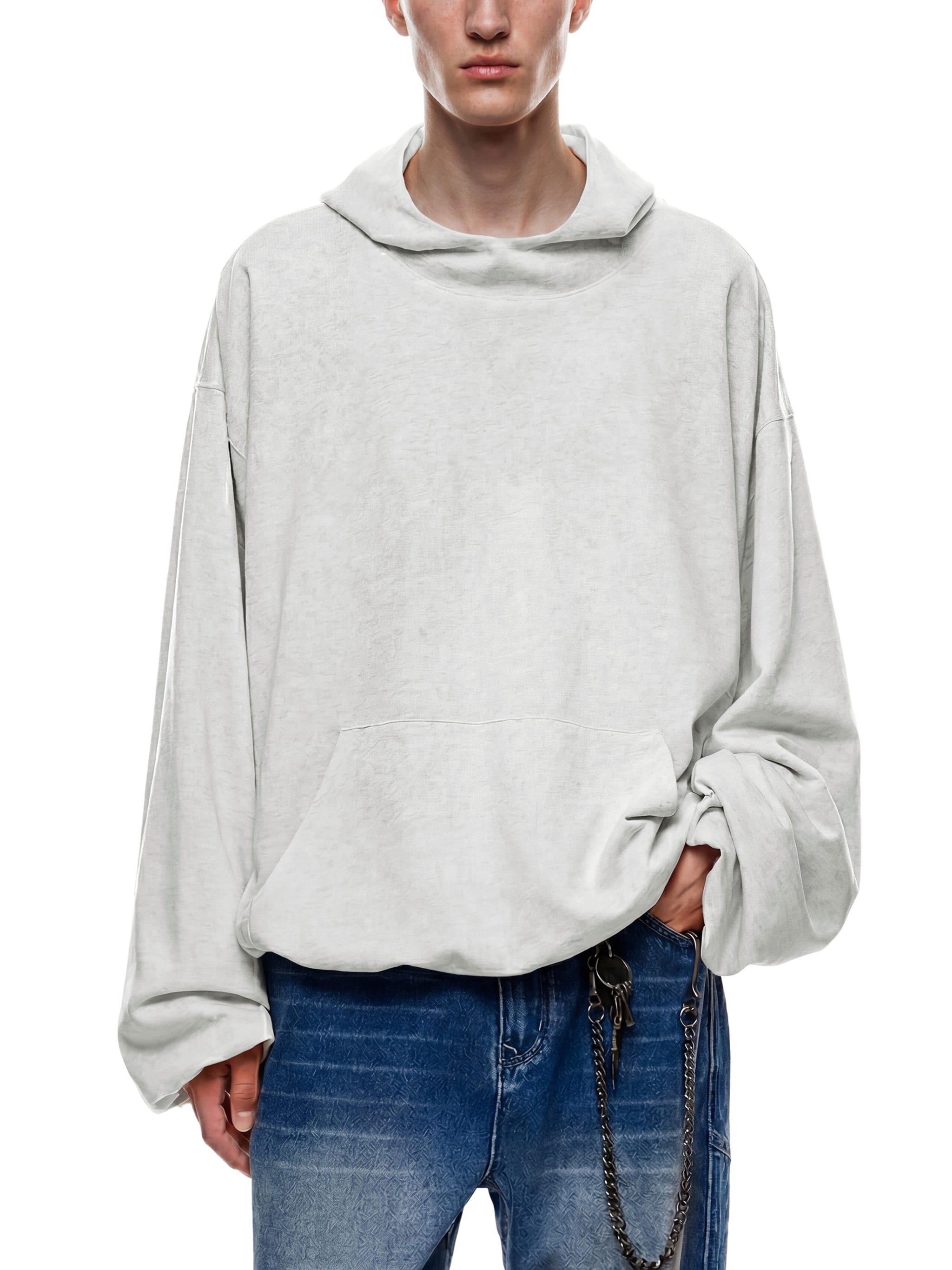 TRUST YOUR CRAZY IDEA Boxy/Baggy Gather-Hem Hoodie